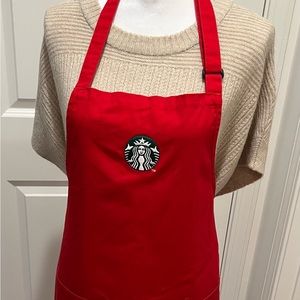 Starbucks RED Apron holiday red! UNISEX
